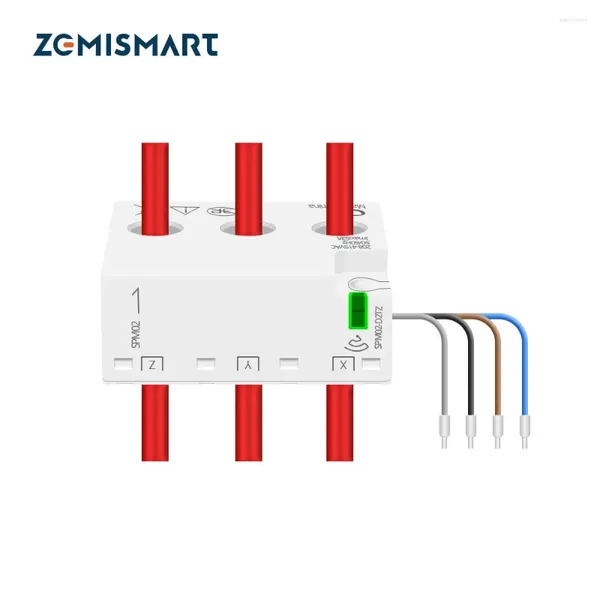 Управление умным домом Zemismart Tuya Zigbee WiFi 3-канальный счетчик энергии Мониторинг мощности в режиме реального времени Измерение потребления 63A Life App