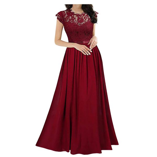 Elbise Dantel Uzun Elbiseler Kadın Şifon Kolu Parti Gece Elbise Zarif Bayanlar Balo Düğün Konuk Vestidos için Resmi Elbiseler