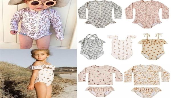 Criança meninas roupa de banho verão rylee e cru bebê criança menino maiô criança beach wear irmãs brithers natação maiô 2203285459553