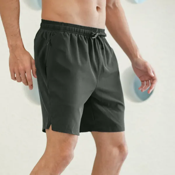 Shorts de corrida masculino primavera e verão cor sólida frente plana para homens trabalhar em massa homens atléticos praia