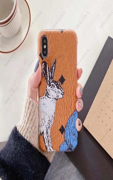 M Design Rabbit Phone Case para iPhone 12 12pro 11 11pro X Xs Max Xr 8 7 6 6s Plus Capa de couro para iPhoneX 7plus 8plus2498516