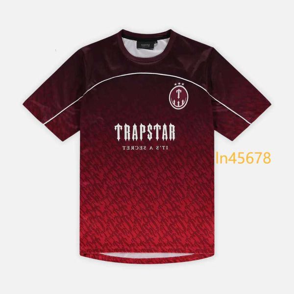 T-shirt da uomo Trapstar Mesh Football Jersey Blu Nero Rosso Uomo Sportswear T-shirt giacche a buon mercato loe 1 gate1688 2024