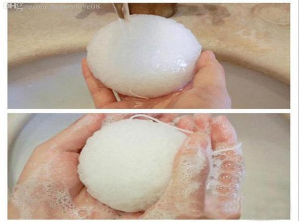 Tutta la nuova vendita naturale Konjac Konnyaku soffio viso lavaggio viso spugna detergente bianca di alta qualità9034103
