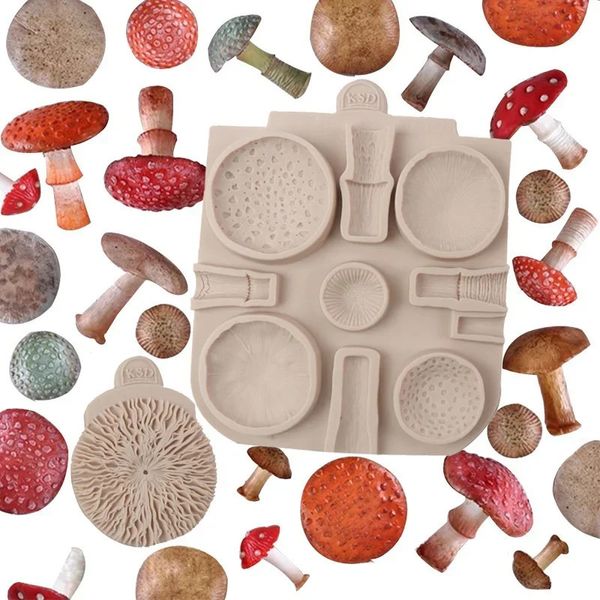 Enormi funghi stampi in silicone per fondente strumenti per decorare torte nuziali stampi per dolci per cuocere stampi in resina per cioccolato 240227