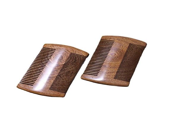 Pentes de cabelo para barba de bolso de sândalo 2 tamanhos feitos à mão madeiras naturais pente6910748
