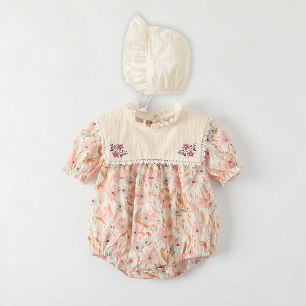Sommer Strampler Baby Neugeborene Kleidung mit Hut Säugling neu geboren Strampler Mädchen Kostüm Overalls Kleidung Overall Kinder Body für Babys Outfit a82O #