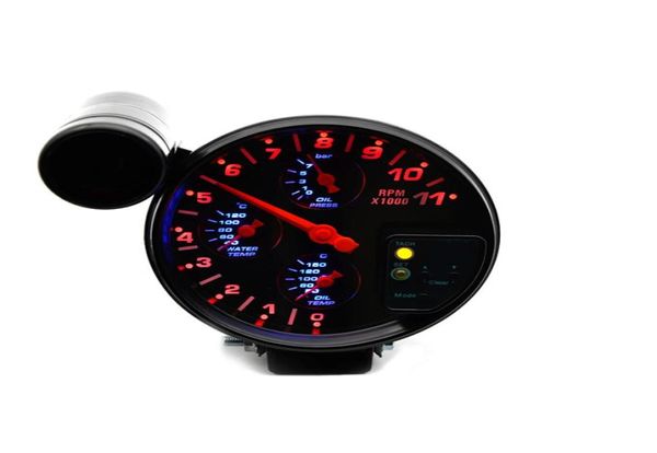 5 Zoll 4 IN 1 Auto Meter Wassertemperaturanzeige Öltemperaturanzeige Öldruckanzeige Tachometer mit Sensoren Auto Racing Modified6594791