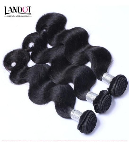 Capelli vergini brasiliani dell'onda del corpo Tessuto economico dei capelli umani cambogiani indiani malesi peruviani 34 pacchi Capelli Remy neri naturali 1B 83694130