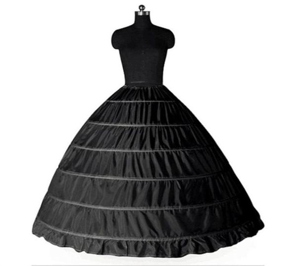 NOVO Big Papticoats vestido de bola preta branca Underskirt para vestido formal de casamento mais 6 Hoops Crinoline Wedding Acessórios151798264672