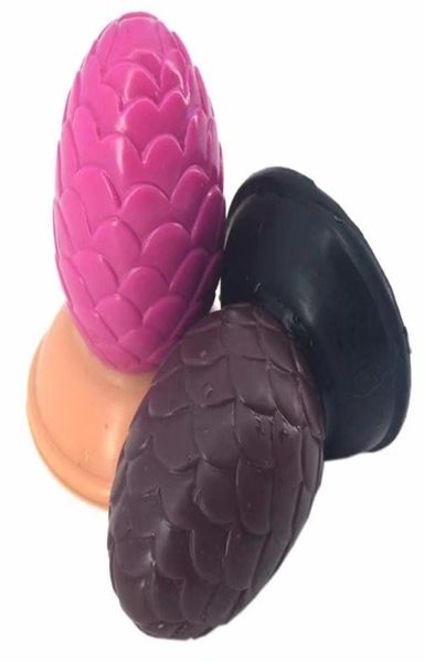 Silicone sexo anal brinquedos pinha butt plug sucção textura profunda buceta masturbar massagem anal produtos sexuais adultos sex shop7327178