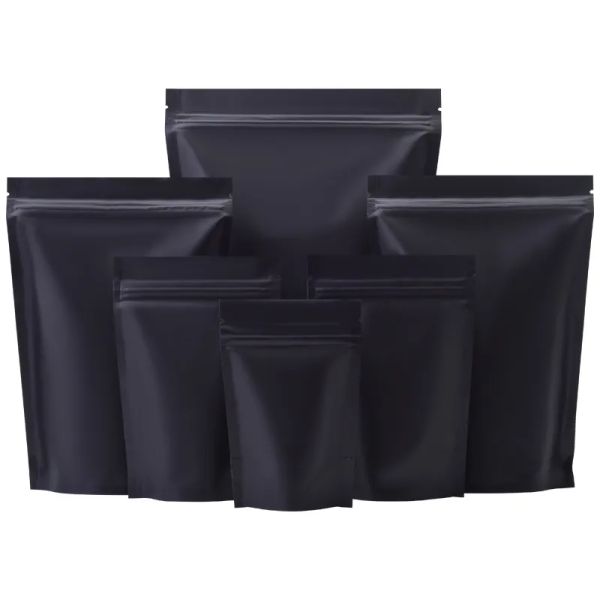 Название товара wholesale 9 размеров матовые черные устойчивые к запаху сумки-стоячие закрывающиеся майларовые сумки сумка из фольги двухсторонняя самозапечатывающаяся сумка оптом LX4225 ZZ Код товара