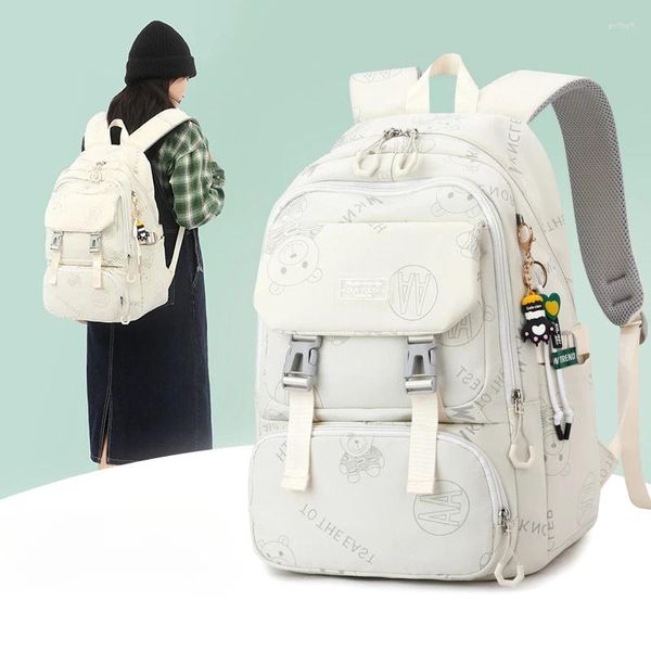 Rucksack Leichtgewichts -Schul -Rucksäcke für die Teenager -College -Studentin Kawaii Kindermädchen und Jungen Schoolbag Women Casual Travel Dools Taschen