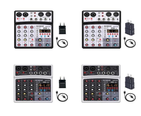 Plugues de alimentação inteligentes Mixer de áudio sem fio BluetoothCompatível portátil USB Placa de som Equipamento de transmissão ao vivo Conjunto Anchor 4 Channel29164554