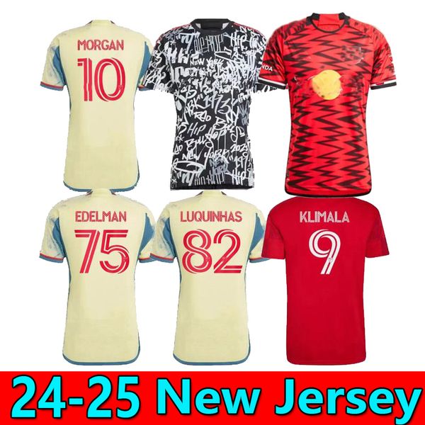 New York 2024 Jerseys de futebol vermelho BURKE LUQUINHAS VANZEIR AMAYA NEALIS TOLKIN MORGAN BULLS 24 25 MLS futebol masculino camisa infantil