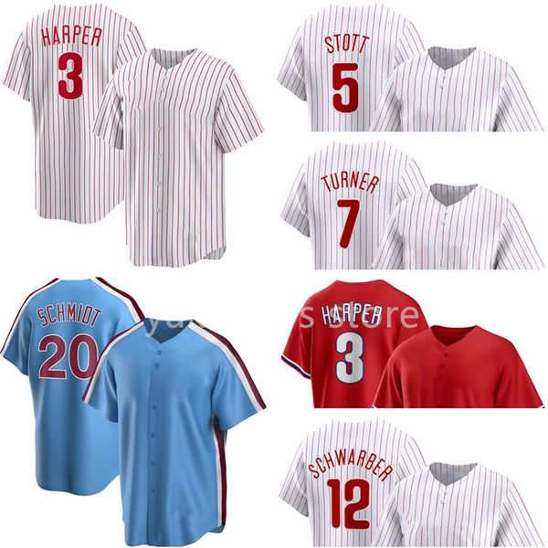 3 HARPER 20 SCHMIDT Baseball JERSEYS yakuda Cool Base Jersey dhgate 7 TURNER 5 STOTT 12 SCHWARBER 8 CASTELLANOS 10 REALMUTO 16 MARSH 34 HALLADAY Sportgroßhandel