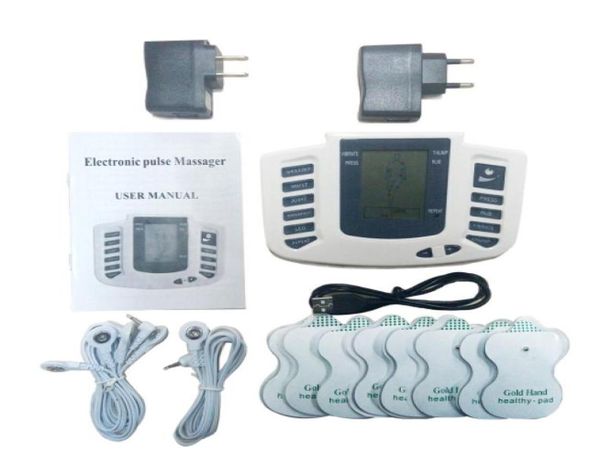 Elektrischer Stimulator, Ganzkörper-Entspannungs-Muskel-Therapie-Massagegerät, Massage-Puls-Zehner-Akupunktur-Gesundheitspflegegerät, 16 Pads7291018