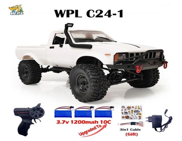 WPL C241 Full Scale RC Car 116 2 4G 4WD Rock Crawler Buggy elettrico arrampicata camion LED luce Onroad 1 16 per bambini regali giocattoli 2205753192