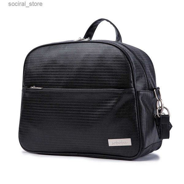 Sacos de fraldas Soboba elegantes mochilas de fraldas para mães de grande capacidade à prova d'água de tecido ambiental bolsa de fraldas para mamães moda bolsa de fraldasL240305