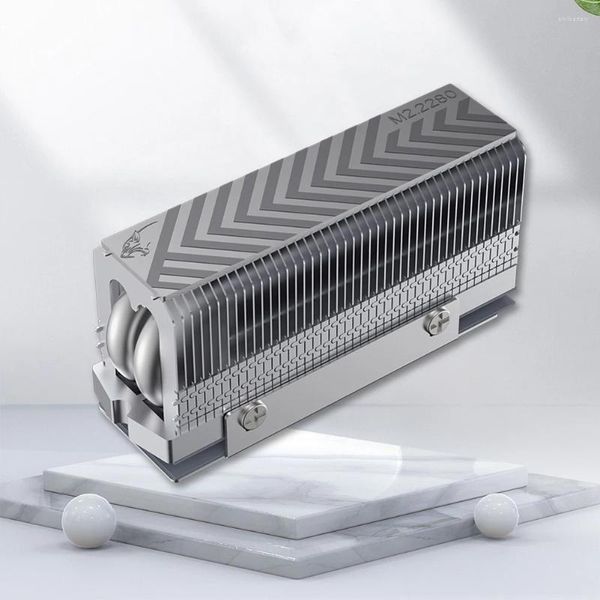 Computerkühlungen M.2 2280 SSD Kühlkörper Kühlkörper Kühler 2xAGHP Rohrkühlerdichtung mit thermischem Silikonpad