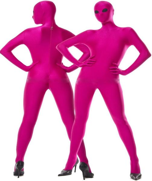 Unisex Komplettes Outfit 23 Farben Lycra Spandex Strumpfhosen Catsuit Kostüm mit schwarzen Netzaugen Sexy Damen Herren Bodysuit Kostüme Halloween P4848762