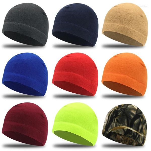 Berets Winter Fleece Hut Taktische Winddicht Outdoor Wandern Zubehör Jagd Military Männer Caps Snowboard Radfahren Wärmer Beanies