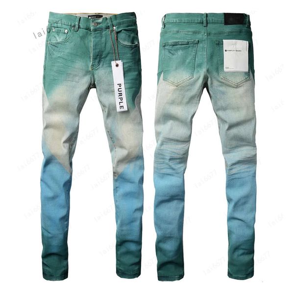 Jeans viola 24ss per pantaloni alti firmati da uomo Jeans da uomo di marca viola Tendenza moda di alta qualità Casual da strada