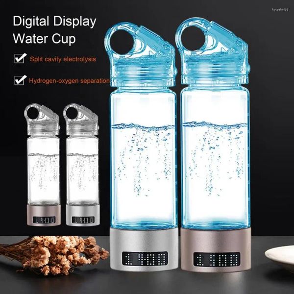Garrafas de água 1 conjunto copo de hidrogênio portátil ionizador gerador de exibição digital para escritório em casa ao ar livre