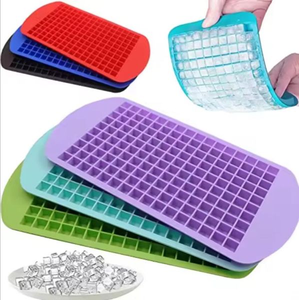 Bandeja de cubos de gelo de silicone, 160 grades, quadrado, verão, faça você mesmo, fabricante de cubos de gelo, bar, bebida fria, ferramentas de bar i0305