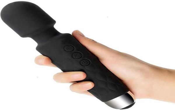 Massaggiatore giocattolo del sesso Dildo senza fili Vibratore Av Bastone magico per le donne Stimolatore del clitoride Giocattoli ricaricabili USB Adulti muscolari2814353