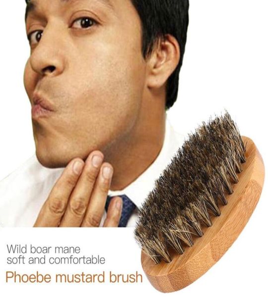 Расческа для бороды, помазок для бритья, деревянная расческа для укладки волос, инструмент для формирования бороды, щетка для волос из натуральной щетины кабана 7061812
