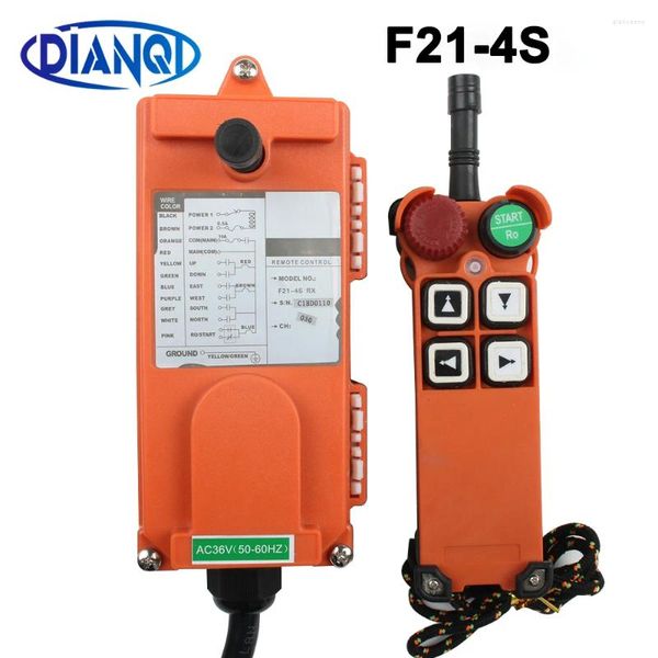 Controle Home Inteligente F21-4S 220V Industrial Wireless Radio Remote Controller Switch para guindaste 1 receptor transmissor 4 função com emergência