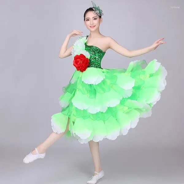 Palco desgaste tourada floral espanhol vestido de dança do ventre para mulheres saia longa robe flamenco fille saias vestidos vermelhos meninas