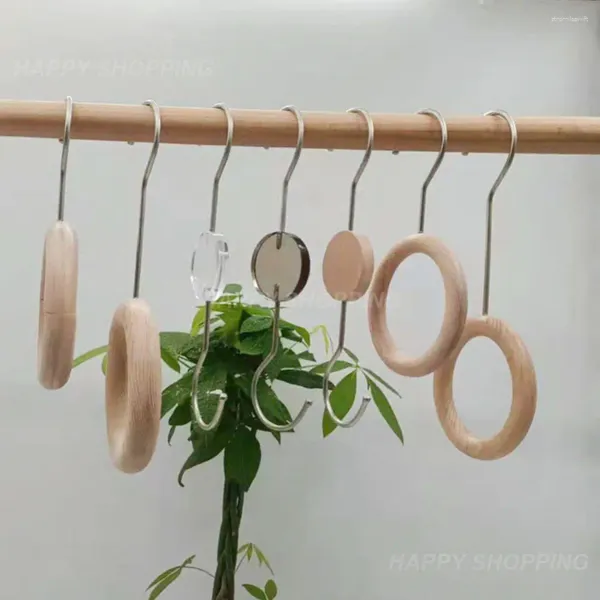 Kleiderbügel Ring Hut Clip Kreative Multifunktions S-förmigen Kreis Doppelköpfigen Großhandel Home Storage Rack Kleiderbügel Holz Unzerbrechlich