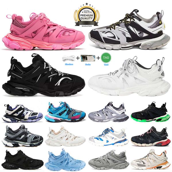 3.0 Mens Track Sıradan Ayakkabı Tasarımcısı Triple S Paris Black Beyaz Azot Kristal Dış Tabanı 17FW Lüks Işıklı Erkekler Kadın Açık Trainer Runner Jogging Sneakers