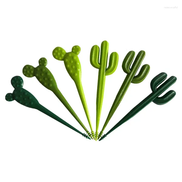 Forchette 10 set forchetta da frutta per cartoni animati per la casa, utensili da cucina in plastica per bambini creativi, per torta, dessert