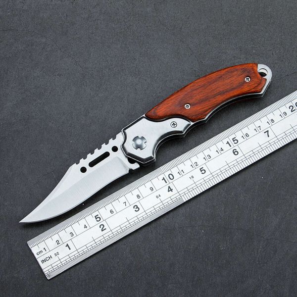 Складной портативный нож со светодиодным фонариком, высокая твердость, многофункциональный маленький нож, охотничий нож для выживания на открытом воздухе 525240
