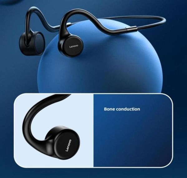 Lenovo x5 osso fones de ouvido condução esporte correndo natação ipx7 à prova dipágua bluetooth fone sem fio com microfone39570936