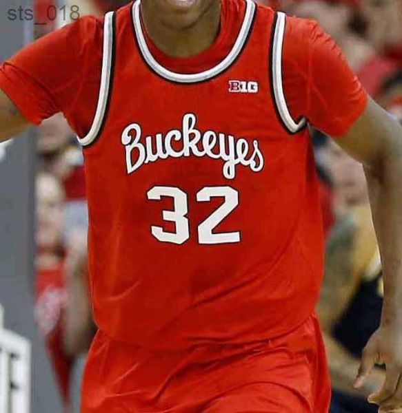 Camisas de basquete personalizadas Ohio State Buckeyes Jersey E.J.Liddell Justice processando CJ Walker Kyle Young Justin Ahrens Zed Key Seth Towns MusaH243588