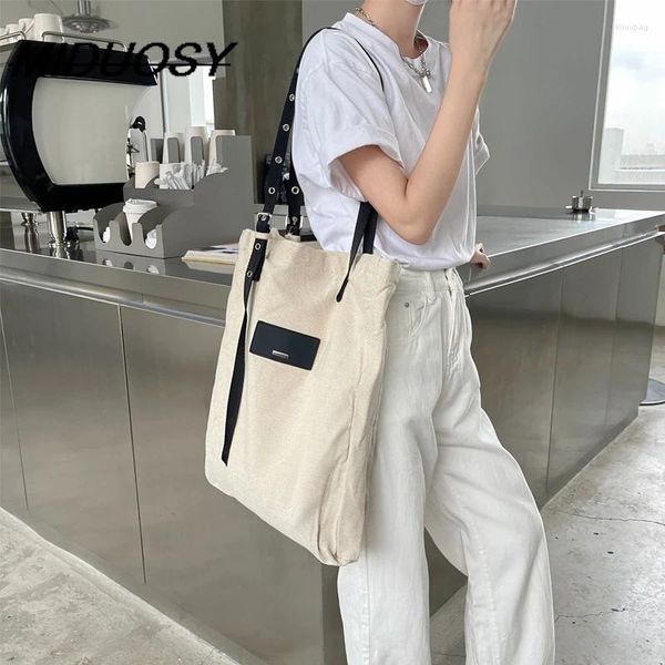 Bolsas de cintura Mu Ye Artigos de couro .. Bolsa de lona portátil japonesa e coreana simples fita workwear moda grande capacidade moda casual