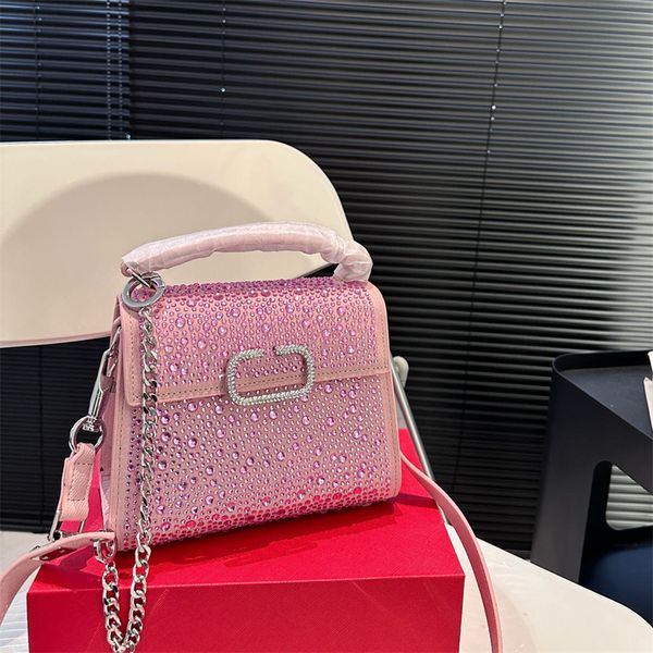 Borsa a tracolla di lusso Borsa a mano da donna Borsa a tracolla adorabile con diamanti Borse a tracolla moda quotidiana Borse Hobo V6622