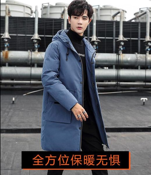 Piumino da uomo di media lunghezza marchio di moda invernale 2024 nuova tendenza China-Chic addensato cappotto sciolto abbigliamento invernale da uomo