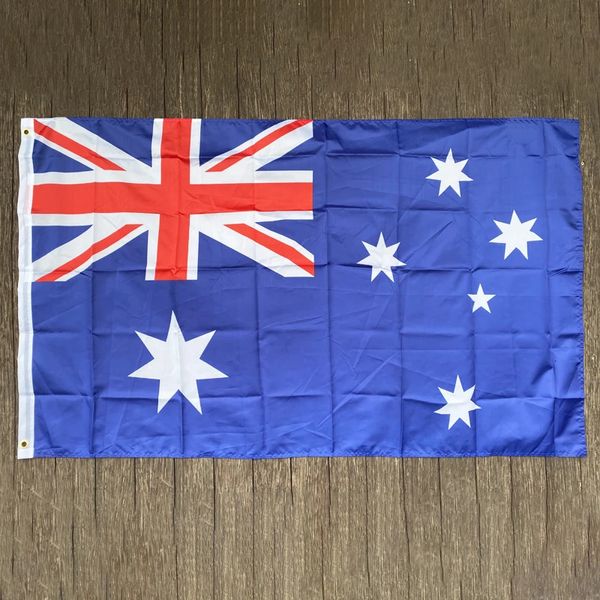 Ücretsiz 90x150cm Büyük Avustralya Bayrak Polyester Aussie Ulusal Banner Ev Dekor 240219