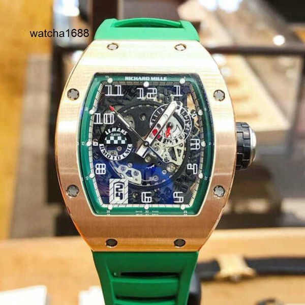Exklusive Uhr Heiße Armbanduhren RM Armbanduhr RM010 Serie Roségold Platin Vollhohl Roségold RM010 Le Mans Limited Edition