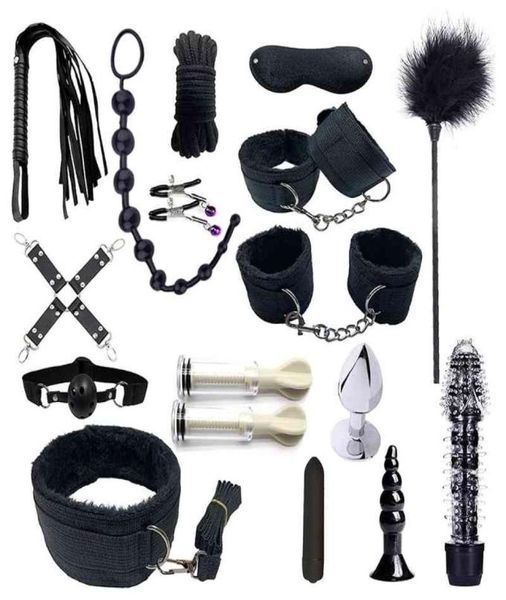 573C Giochi fetish regolabili Accessori erotici Kit di ritenuta BDSM sicuro Principianti Set bondage SM per donna Uomo 2107228903474