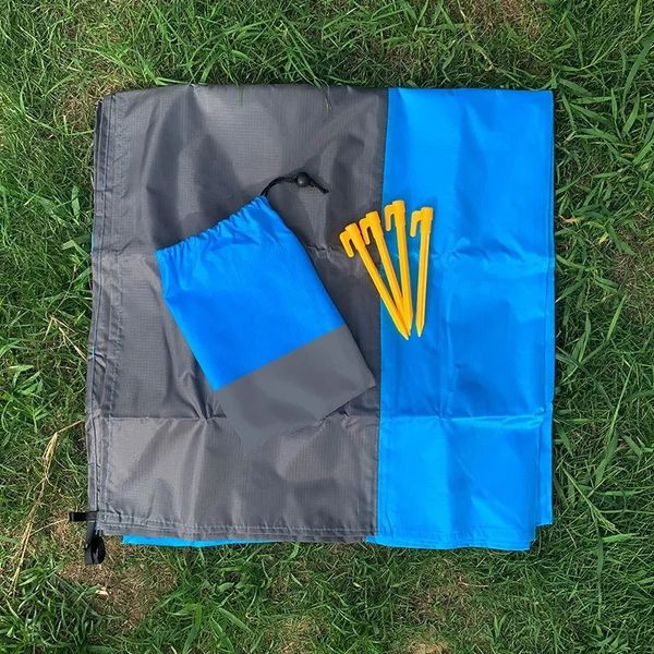 200x210cm Bolso Piquenique À Prova D 'Água Tapete de Praia Areia Livre Cobertor Camping Ao Ar Livre Tenda Picknick Capa Dobrável Cama 240223