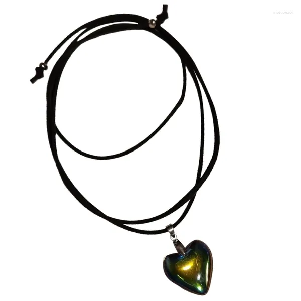 Girocollo Collana con goccia a cuore Cavo lungo Catena con ciondolo a forma di cuore Collana da donna con gioielli esagerati Catene da ragazza per la festa