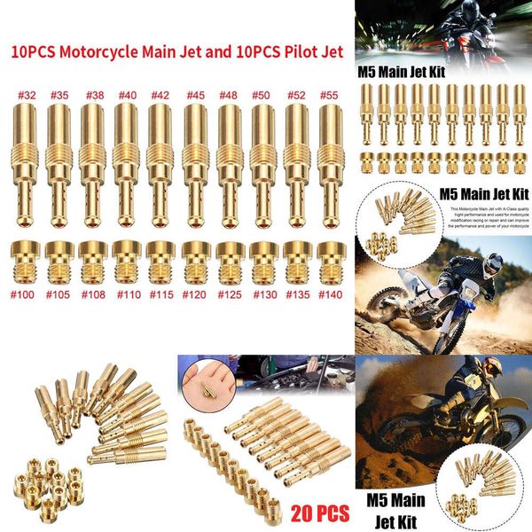 Neues M5-Hauptset, 10-teilig, Langsam-/Pilotdüse für PWK, Keihin, OKO, CVK, NSR, KSR, PWM-Motorradvergaser