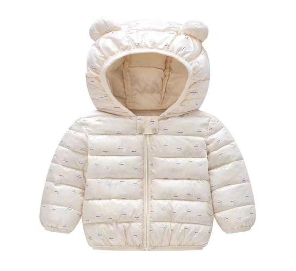 Mudkingdom Criança Meninos Meninas Jaquetas Puffer Bonito Orelha de Coelho Com Capuz Outono Inverno Manga Longa Jaquetas Quentes para Crianças Roupas LJ201208261905