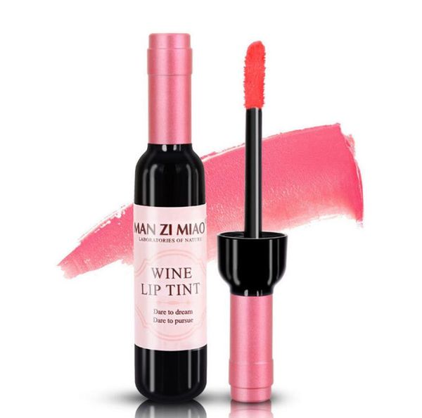Coreano Impermeabile Vino Rosso Forma Lip Tint Baby Pink Lip Per Le Donne Batom Trucco Rossetto Liquido Lipgloss Cosmetic5948153