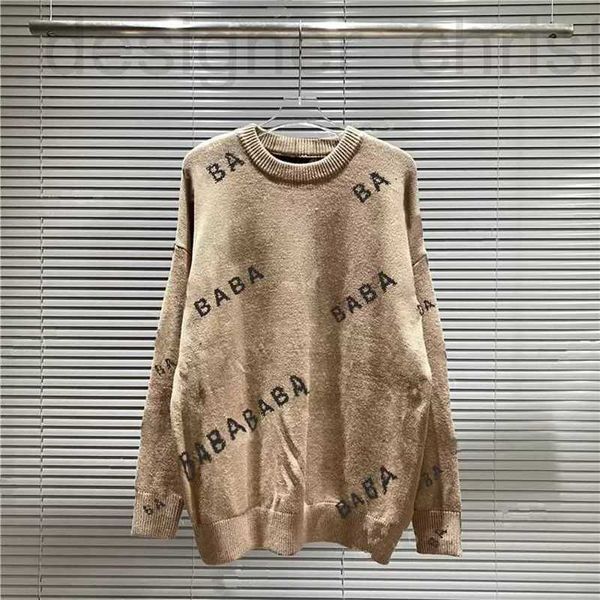 Maglioni da uomo Maglione Donna Uomo Autunno Girocollo Donna Maglia Moda Lettera Nero Manica lunga Abbigliamento Pullover Taglie forti Top 20ss Trendy Inverno Alta qualità 8J2F